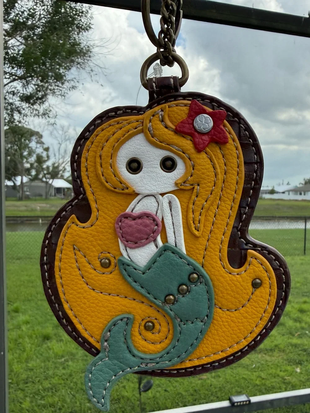 Chala Yellow Mermaid Keychain Bag Charm